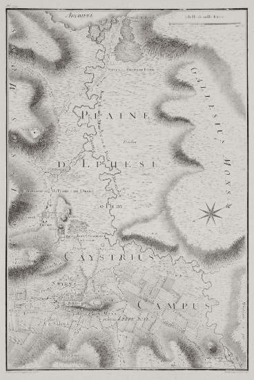 Χάρτης της πεδιάδας της Εφέσου.