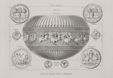 Μαρμάρινο αγγείο που βρέθηκε στην Πέργαμο.