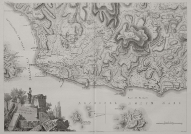 Χάρτης της Τρωάδας που σχεδιάστηκε το 1786 και το 1787.