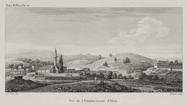 Άποψη της περιοχής του Πινάρ Μπασί, το οποίο ο Σουαζέλ Γκουφιέ (Choiseul-Gouffier) ταύτισε με το αρχαίο Ίλιο.