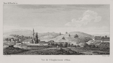 Άποψη της περιοχής του Πινάρ Μπασί, το οποίο ο Σουαζέλ Γκουφιέ (Choiseul-Gouffier) ταύτισε με το αρχαίο Ίλιο.