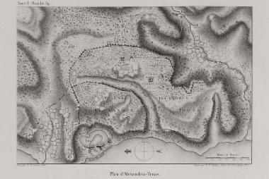 Χάρτης της Αλεξάνδρειας Τρωάδας (σήμερα Εσκί Σταμπούλ).