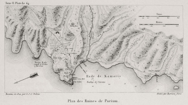 Χάρτης των ερειπίων του Παρίου.