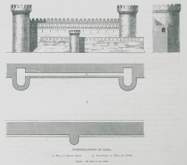 Οι οχυρώσεις της πόλης Δάρα (Αναστασιούπολη, και σήμερα Ογούζ) στην Μεσοποταμία.