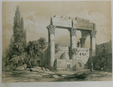 Άποψη του Ναού του Διονύσου στη Λαοδίκεια την Πάραλο, σήμερα Λατάκεια της Συρίας.