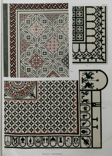 Ψηφιδωτά δάπεδα από ρωμαϊκά οικοδομήματα της Νιμ.