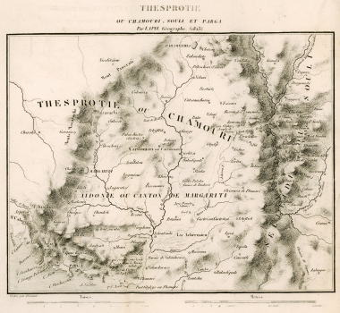 Χάρτης της Θεσπρωτίας, του Σουλίου και της Πάργας.