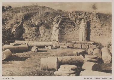 Άποψη του ναού του Απόλλωνα στη Γόρτυνα.