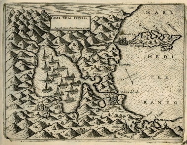 Χάρτης της περιοχής του Αμβρακικού κόλπου.