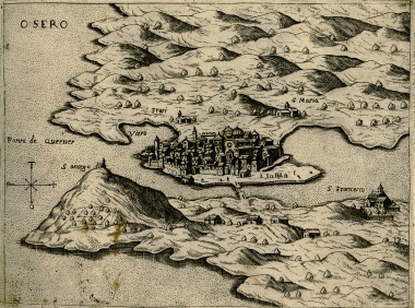 Χάρτης του Οζόρ στην Κροατία.