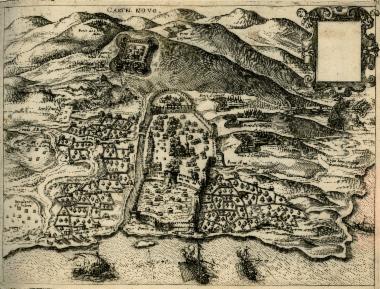 Χάρτης του Χέρτζεκ Νόβι στο σημερινό Μαυροβούνιο, όπου σημειώνονται οι οχυρώσεις κατά τη διάρκεια της πολιορκίας της πόλης από τους Οθωμανούς υπό τον Χαϊρεντίν Μπαρμπαρόσα στα 1539.