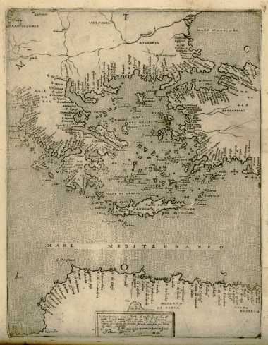 Χάρτης της Νοτιοανατολικής Μεσογείου.