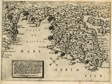 Χάρτης της χερσονήσου της Ίστριας.