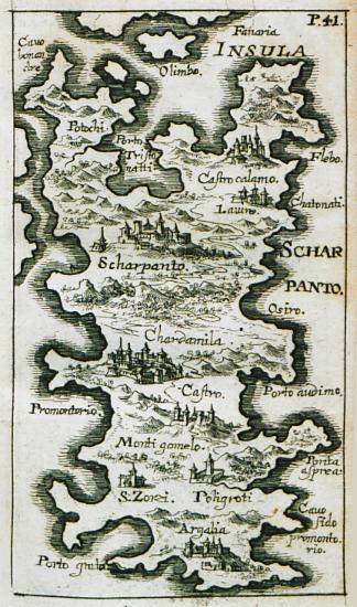 Χάρτης της Καρπάθου.