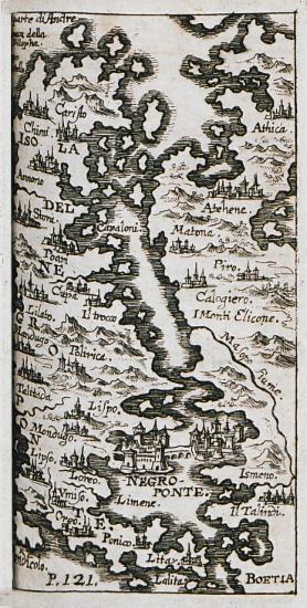 Χάρτης της Εύβοιας.