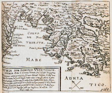 Χάρτης της χερσοννήσου της Ίστριας.