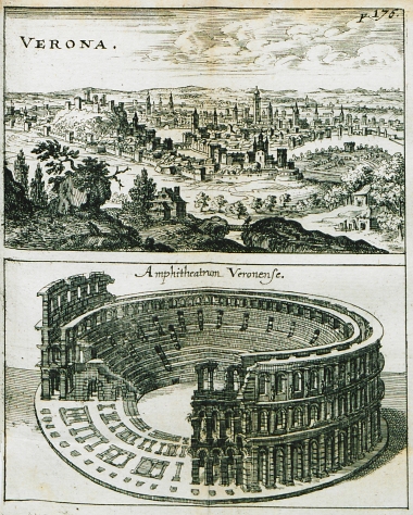 Άποψη της Βερόνας. Το Αμφιθέατρο της Βερόνας.