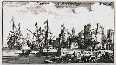 Φανταστική παράσταση πόλης, ίσως του Αδραμυτίου.