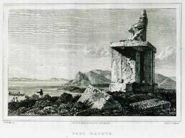 Άγαλμα της Δήμητρας σε νησίδα έξω από το Πόρτο Ράφτη.
