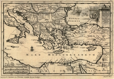 Χάρτης της Ανατολικής Μεσογείου.