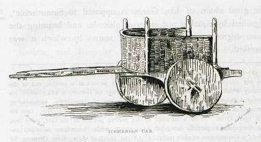 Αναπαράσταση ομηρικού άρματος.