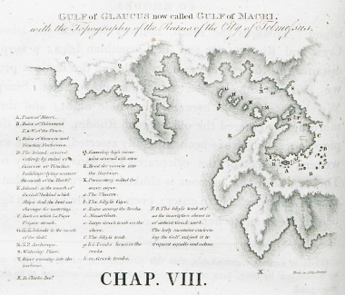 Χάρτης του κόλπου της Μάκρης (σημερινό Φετχιγιέ).