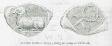 Αργυρό νόμισμα που βρέθηκε στα ερείπια του Κιτίου.