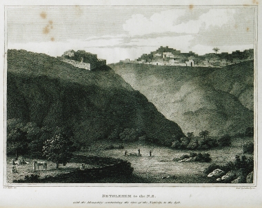 Άποψη της Βηθλεέμ. Στα αριστερά διακρίνεται η βασιλική της Γεννήσεως.