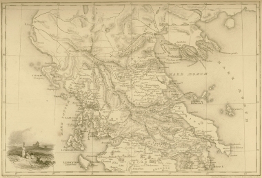 Χάρτης της Βόρειας Ελλάδας.