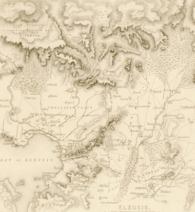 Χάρτης της Αττικής.