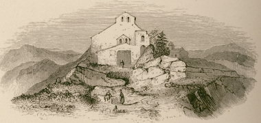 Η παλαιά μονή Βουλκάνο στη θέση του ναού του Δία Ιθωμάτα στο όρος Ιθώμη.