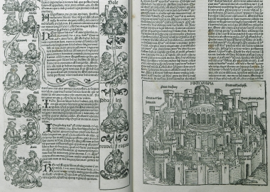 Γενεαλογικό δέντρο του Χριστού: Οι απόγονοι του Σημ, γιου του Νώε (Γένεσις 10: 24-29 κ.α.). Η Ιερουσαλήμ με τον ναό του Σολομώντα.