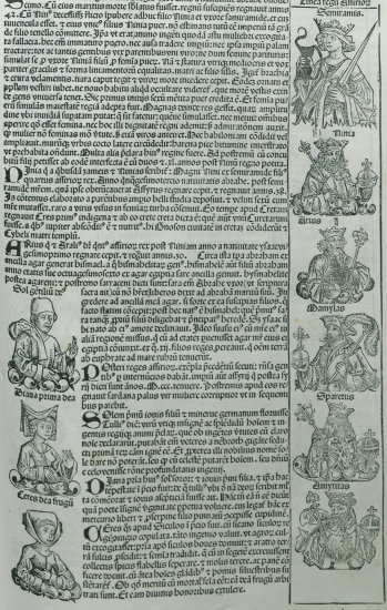 Αρχαίες θεότητες: Ο Ήλιος, η Άρτεμις (Diana)), η Δήμητρα (Ceres). Γενεαλογικό δέντρο των Ασσύριων βασιλέων: Η Σεμίραμις, και οι απόγονοί της.