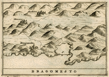 Χάρτης των οχυρώσεων της Δραγαμεστού (σήμερα Αστακός Αιτωλοακαρνανίας).