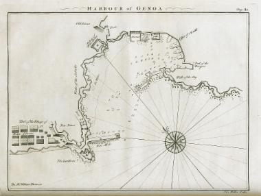 Χάρτης του λιμανιού της Γένοβας.
