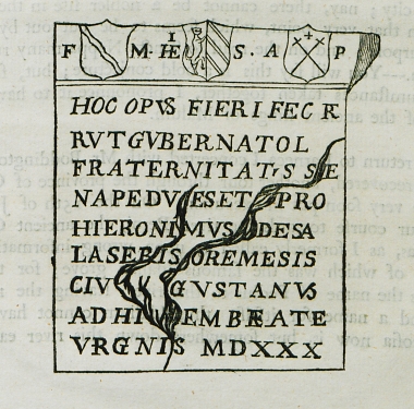 Επιγραφή στα Λατινικά στην Αγία Νάπα, στην Αμμόχωστο.