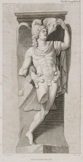 Ο Γανυμήδης από το μνημείο της Στοάς των Ειδώλων (Incantadas ή Μαγεμένες) στη Θεσσαλονίκη.