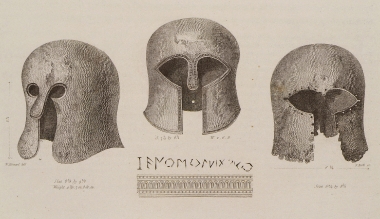 Αρχαία χάλκινα κράνη κορινθιακού τύπου από την Πάτρα.