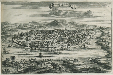 Χάρτης της πόλης Αγιουτάγια στη σημερινή Ταϊλάνδη.