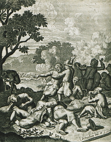 Οι ναυαγοί του Terschelling διανυκτερεύουν στο ύπαιθρο σε νησί του κόλπου της Βεγγάλης. Ένας από αυτούς βρίσκονται σε παραλήρημα λόγω εξάντλησης.