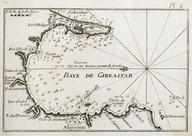 Χάρτης του κόλπου του Γιβραλτάρ.
