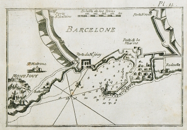 Χάρτης του λιμανιού της Βαρκελώνης.