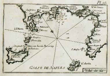 Χάρτης του κόλπου της Νάπολης.