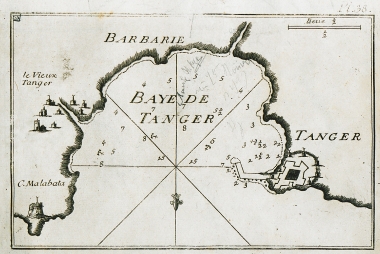 Χάρτης του κόλπου της Ταγγέρης, στο Μαρόκο.