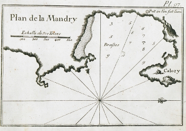 Χάρτης του όρμου του Θορικού.