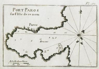 Χάρτης του λιμανιού της Πάρου.
