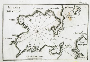 Χάρτης του Παγασητικού κόλπου.