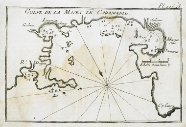 Χάρτης του κόλπου της Μάκρης, τo σημερινό Φετχιγιέ, στην Τουρκία.