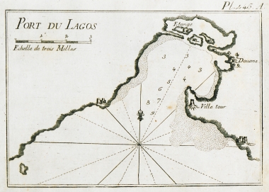 Χάρτης του λιμανιού του Πόρτο Λάγος στην Ξάνθη.
