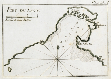 Χάρτης του λιμανιού του Πόρτο Λάγος στην Ξάνθη.